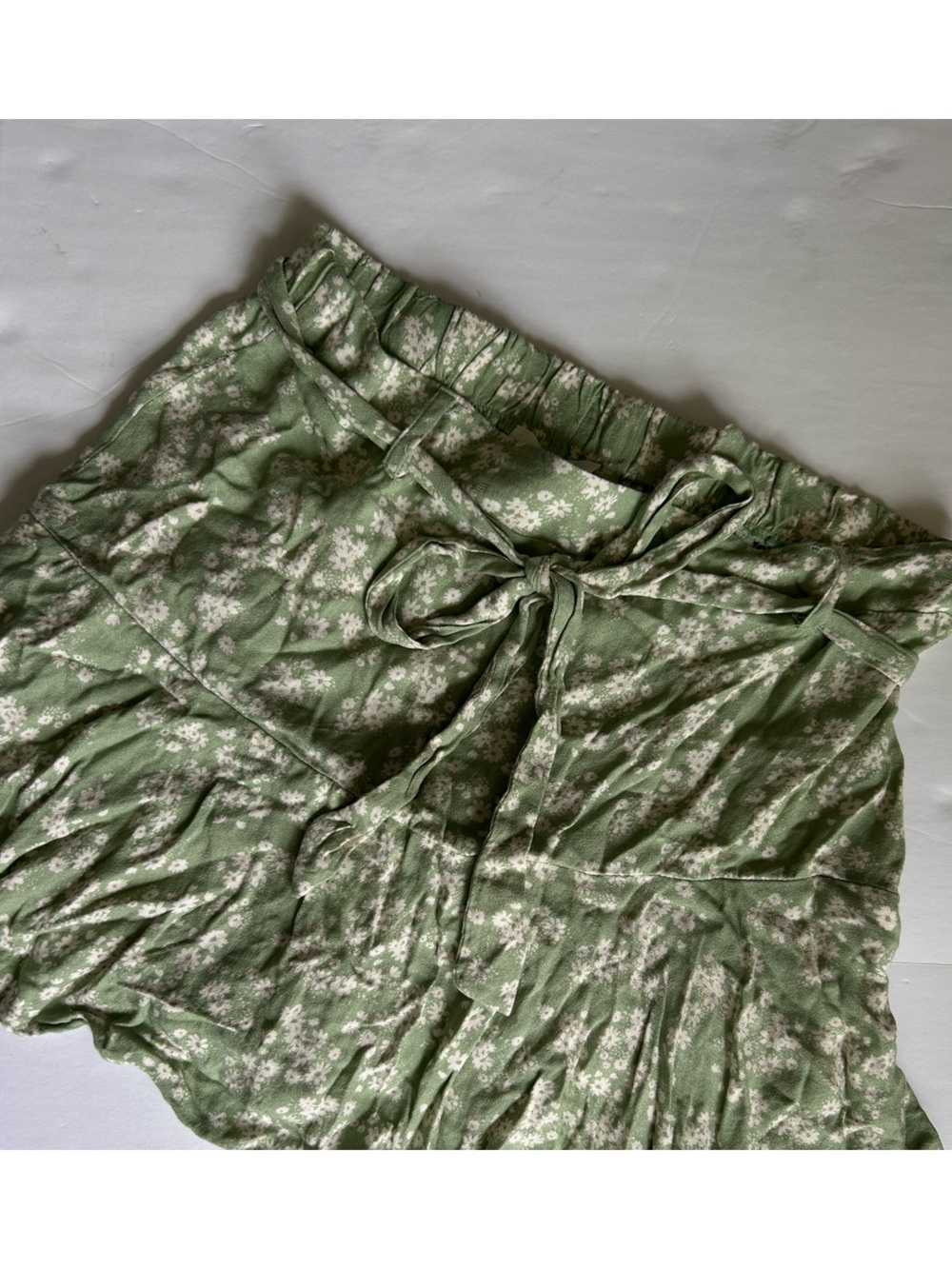 Green Floral Skirt